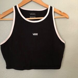 Vans Women's Black sports bra Medium with inner support racer back